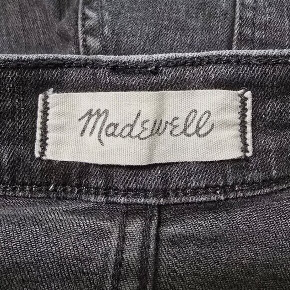 Madewell 9" Mid-Rise Skinny Jeans Button Through Edition In Berkeley Black Sz 31 - Picture 8 of 12